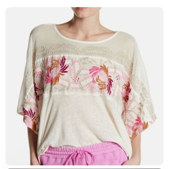 Free people Love Letter tree 3/4 length kimono sleeves S - Picture 7 of 7